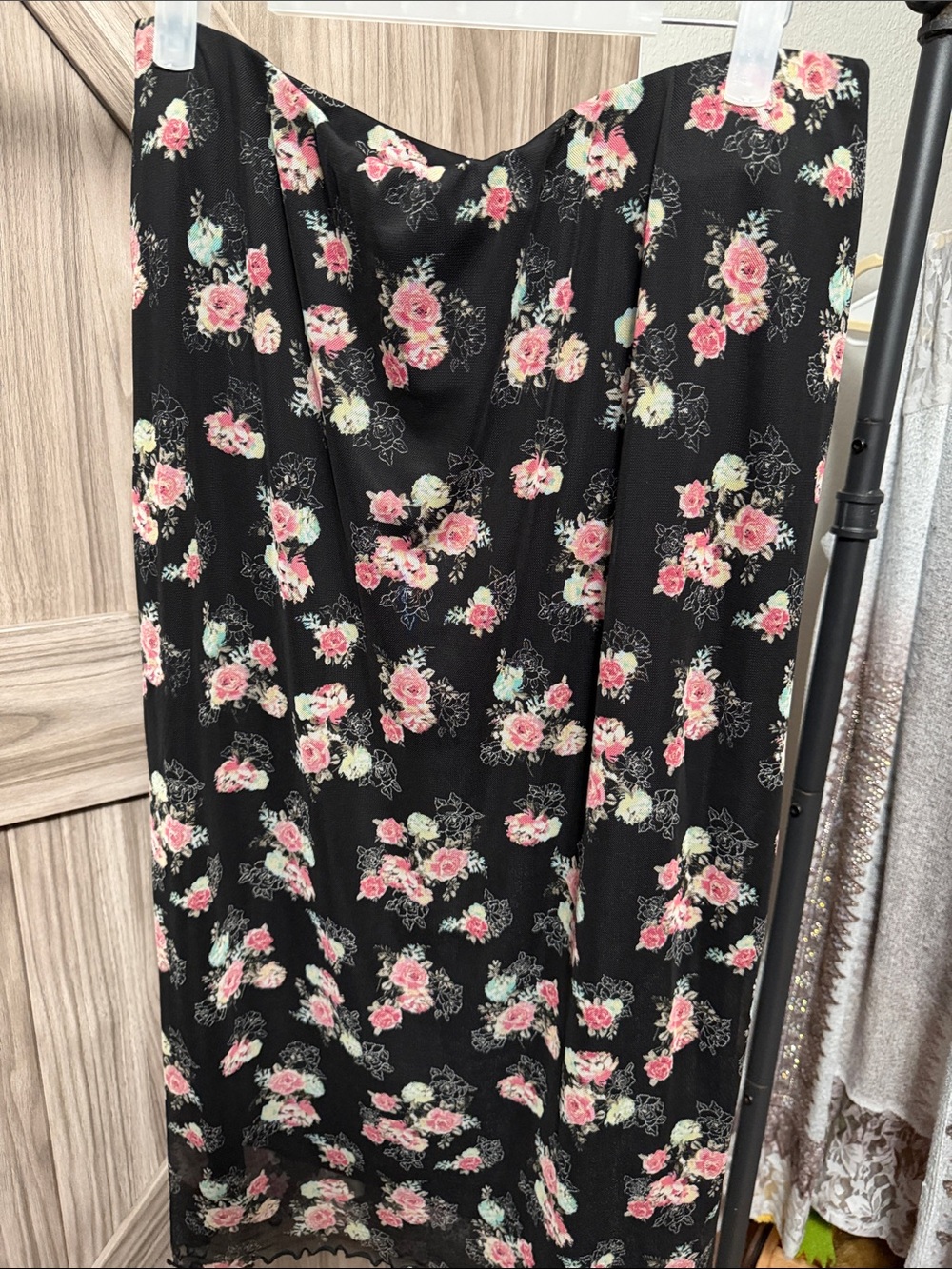 Torrid Floral Mesh Tea Length Pencil Skirt Size 0 12